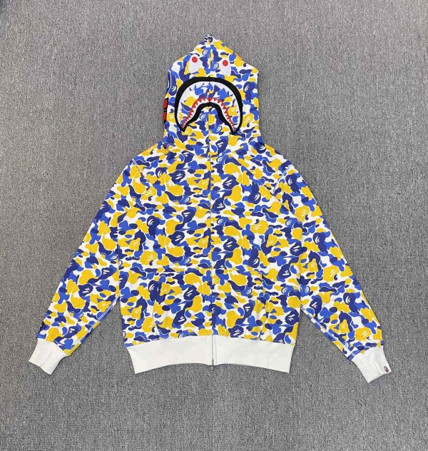 Bape – Hoodie – Yellow / Blue