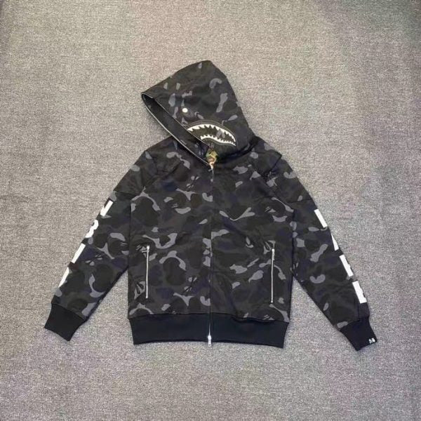 Bape – Hoodie – Grey / Black
