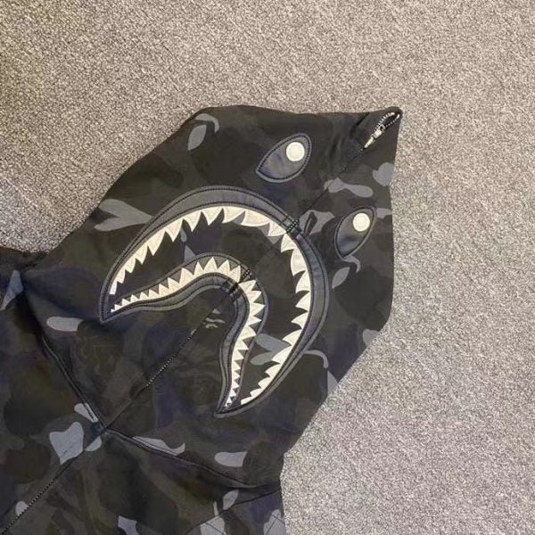Bape – Hoodie – Grey / Black