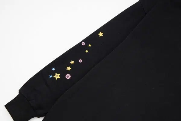 Sp5der Pure Cotton Terry Hooded Sweatshirt for Men and Women