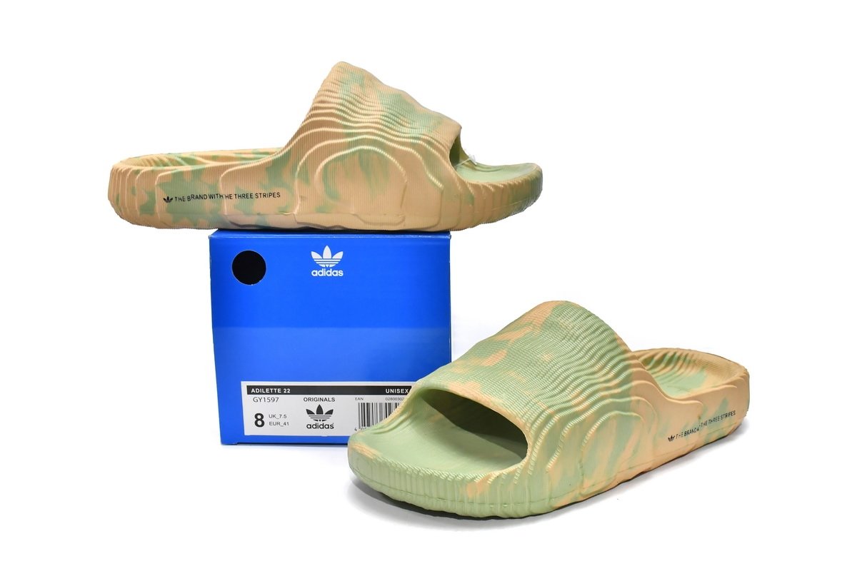 adidas originals Adilette 22 Slides Magic Lime Desert Sand