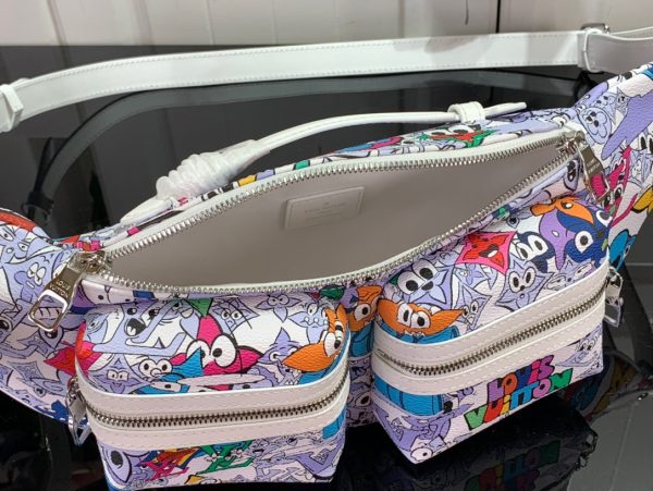 chest bag waist bag graffiti LV