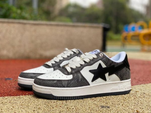 A Bathing Ape Bape Sta Snake Skin Black