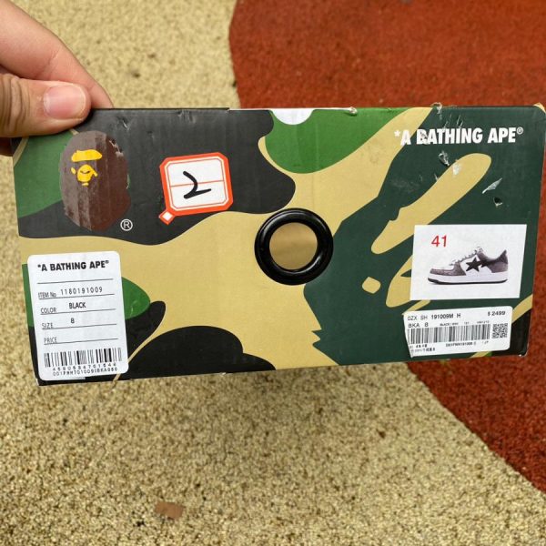 A Bathing Ape Bape Sta Snake Skin Black