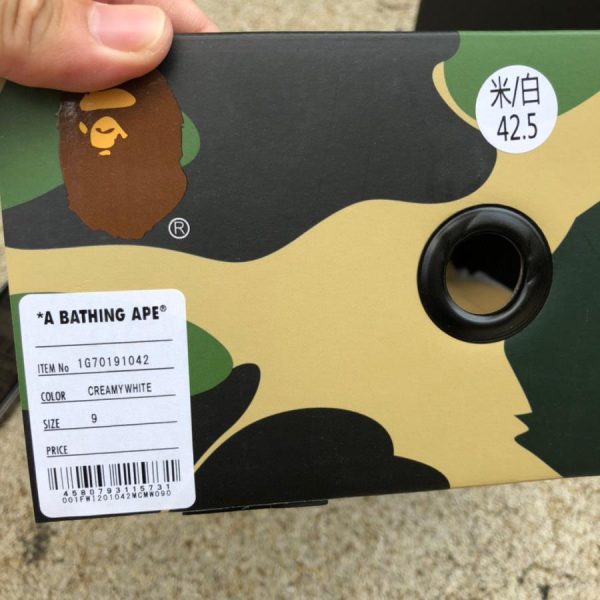 A Bathing Ape Bape Sta Low Suede Heel White