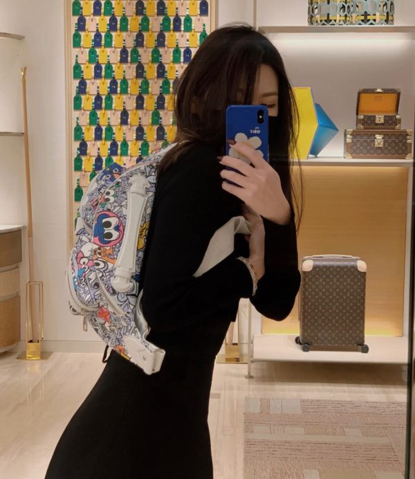 chest bag waist bag graffiti LV