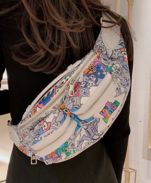 chest bag waist bag graffiti LV