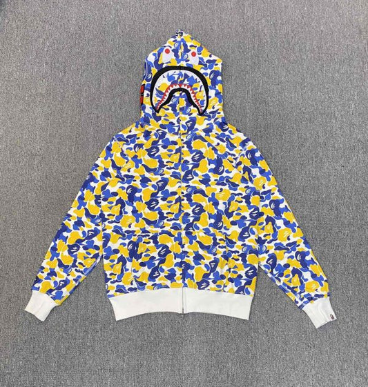Bape – Hoodie – Yellow / Blue