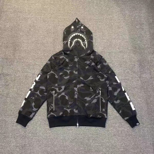 Bape – Hoodie – Grey / Black