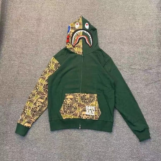 Bape – Hoodie – Shark Drak Green