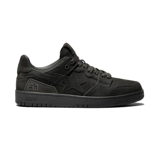 A Bathing Ape Bape SK8 Sta Triple Black Nubuck