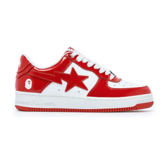 A Bathing Ape Bape Sta Patent Leather White Red