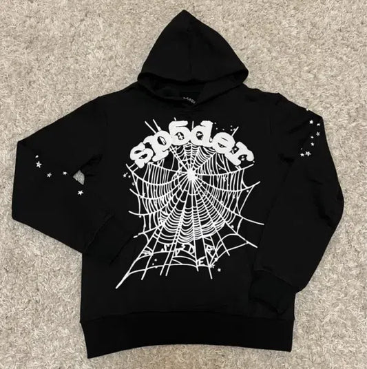 Sp5der OG Web Hoodie Black