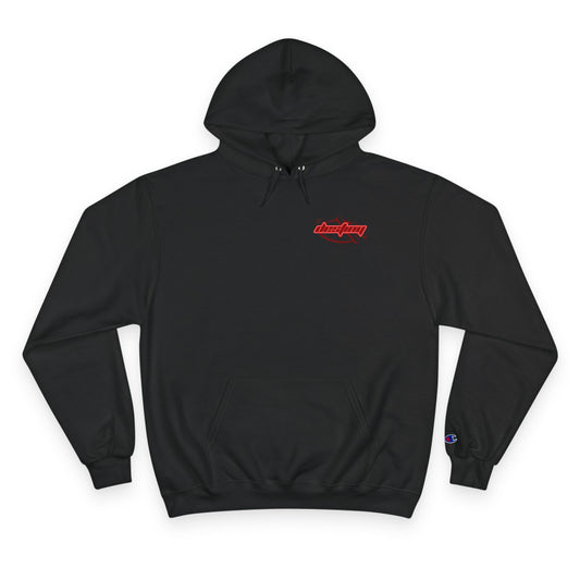 Champion Hoodie with Fiery Design, Casual Loungewear, Gift for Gamers, Streetwear Style, Perfect for All Seasons