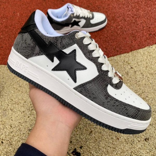 A Bathing Ape Bape Sta Snake Skin Black