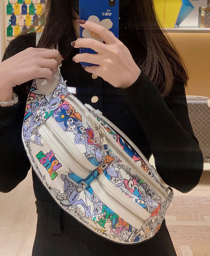 chest bag waist bag graffiti LV